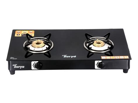 surya gas stove 2 burner glass top price